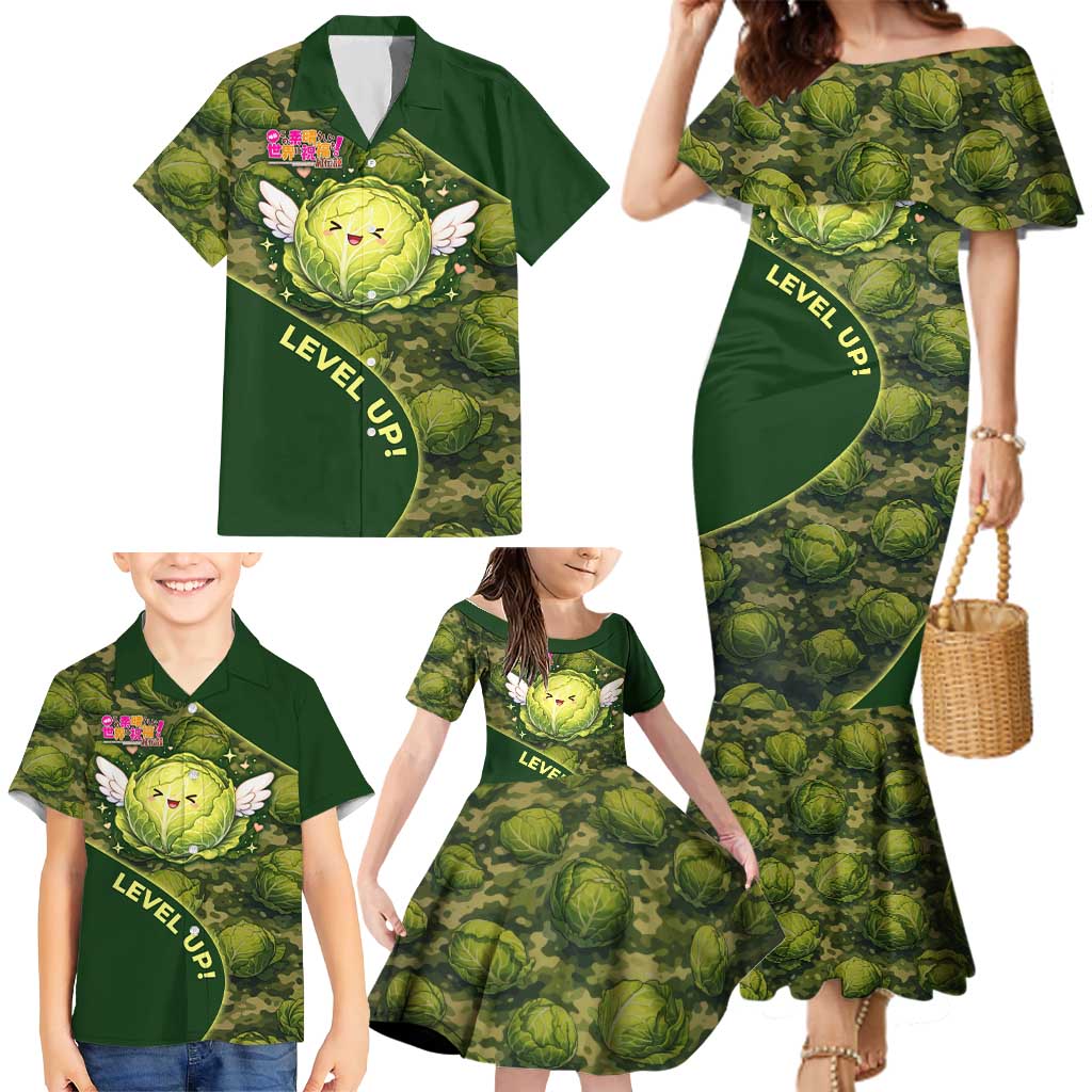 The Great Cabbage War Family Matching Mermaid Dress and Hawaiian Shirt Whimsical Fantasy Game Art Style