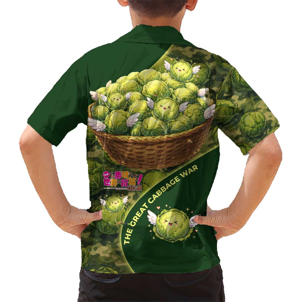 The Great Cabbage War Family Matching Off Shoulder Maxi Dress and Hawaiian Shirt Whimsical Fantasy Game Art Style