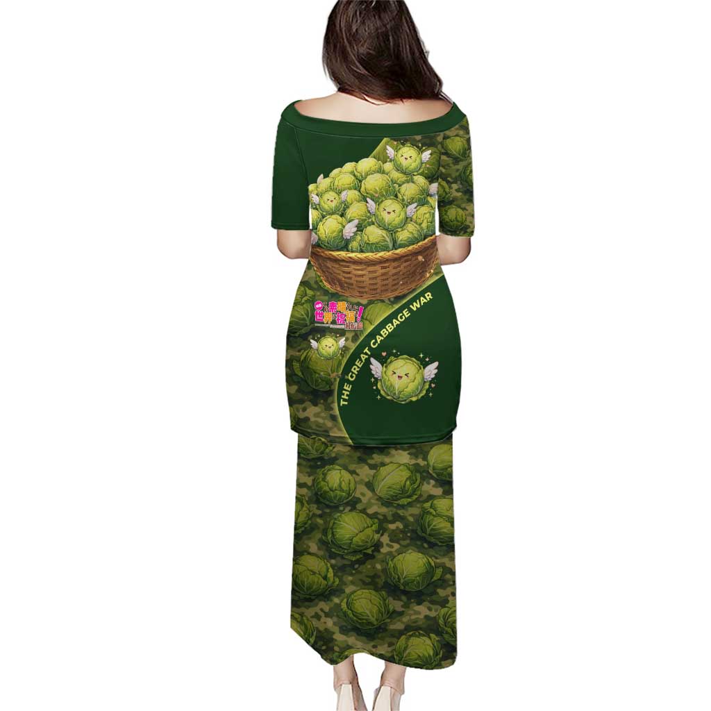 The Great Cabbage War Family Matching Puletasi and Hawaiian Shirt Whimsical Fantasy Game Art Style