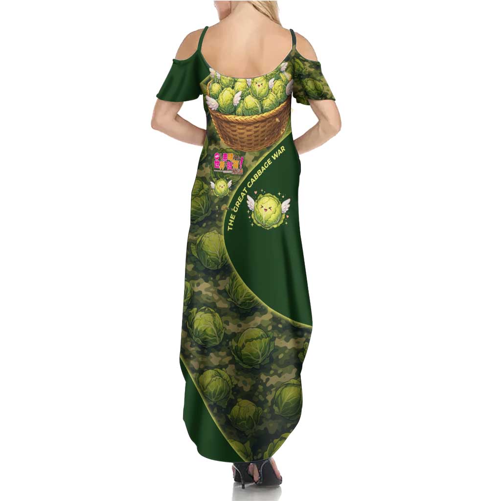 The Great Cabbage War Family Matching Summer Maxi Dress and Hawaiian Shirt Whimsical Fantasy Game Art Style