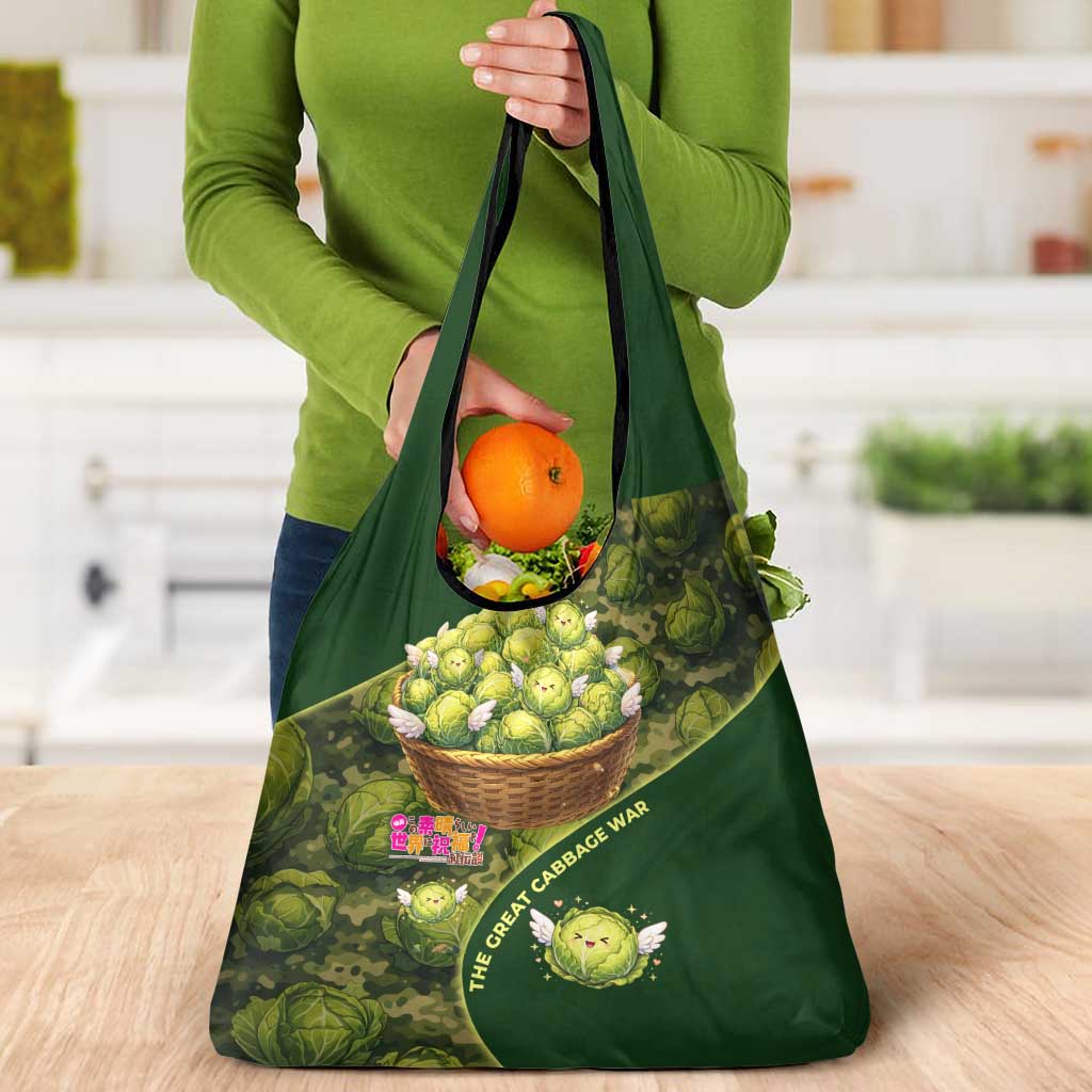 The Great Cabbage War Grocery Bag Whimsical Fantasy Game Art Style