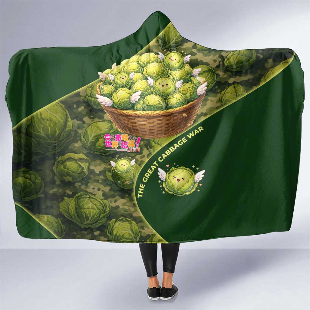 The Great Cabbage War Hooded Blanket Whimsical Fantasy Game Art Style