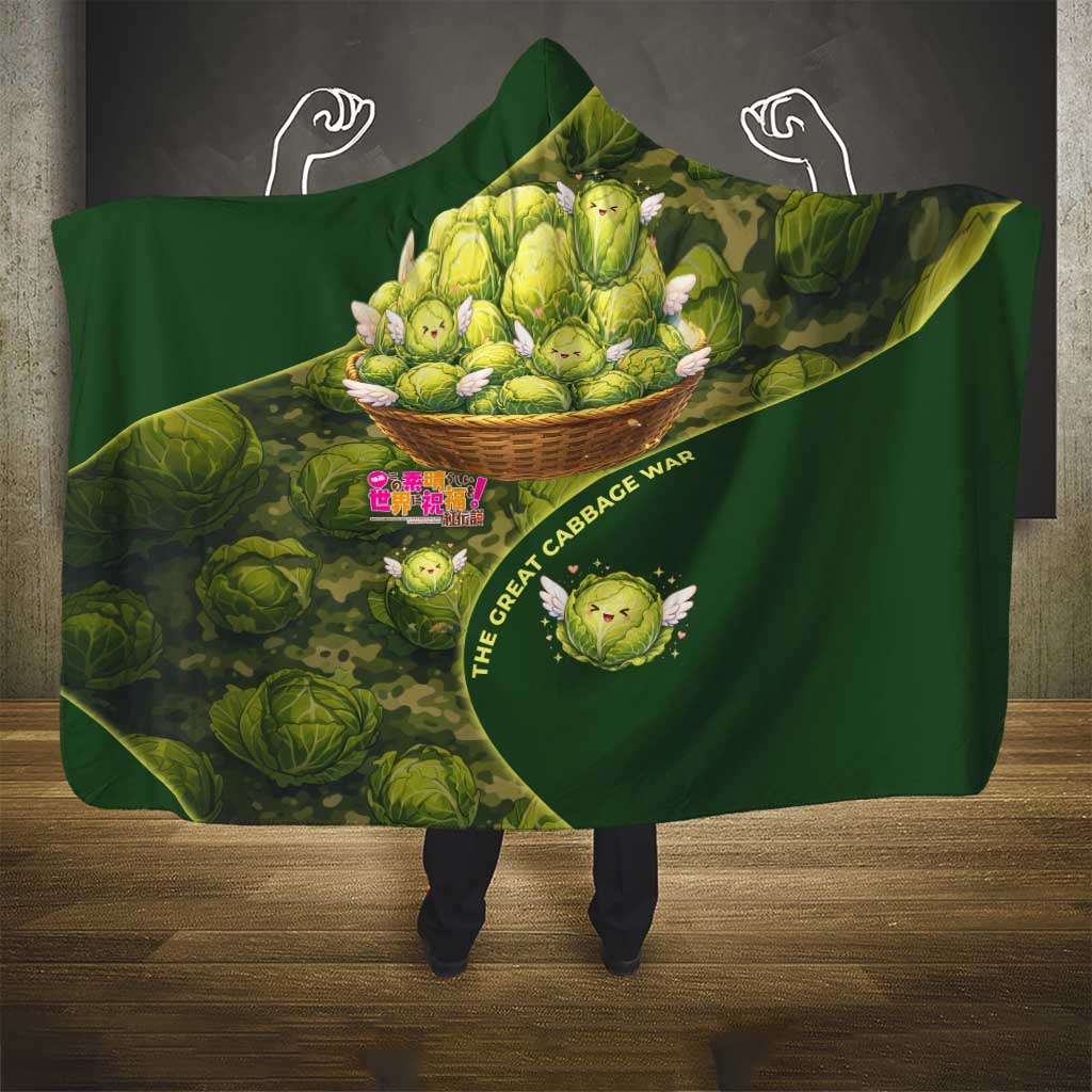The Great Cabbage War Hooded Blanket Whimsical Fantasy Game Art Style