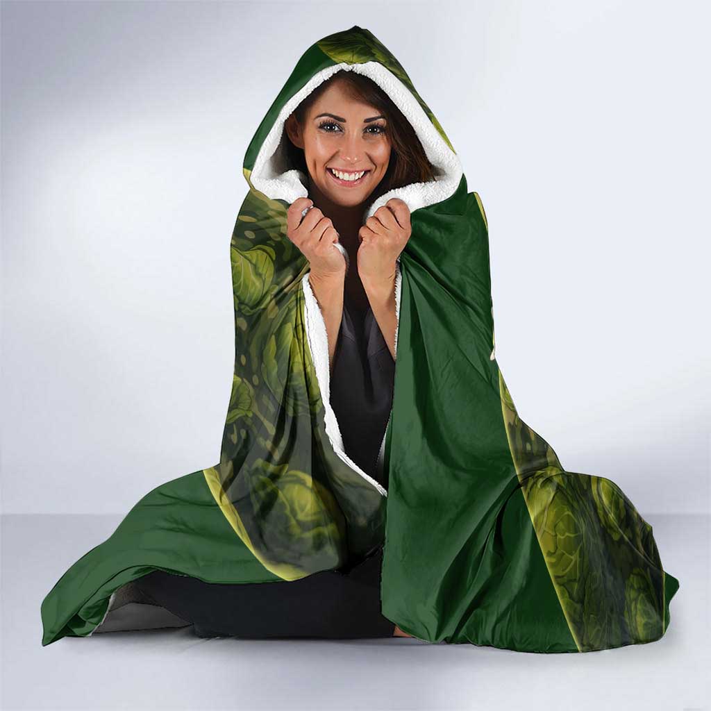 The Great Cabbage War Hooded Blanket Whimsical Fantasy Game Art Style