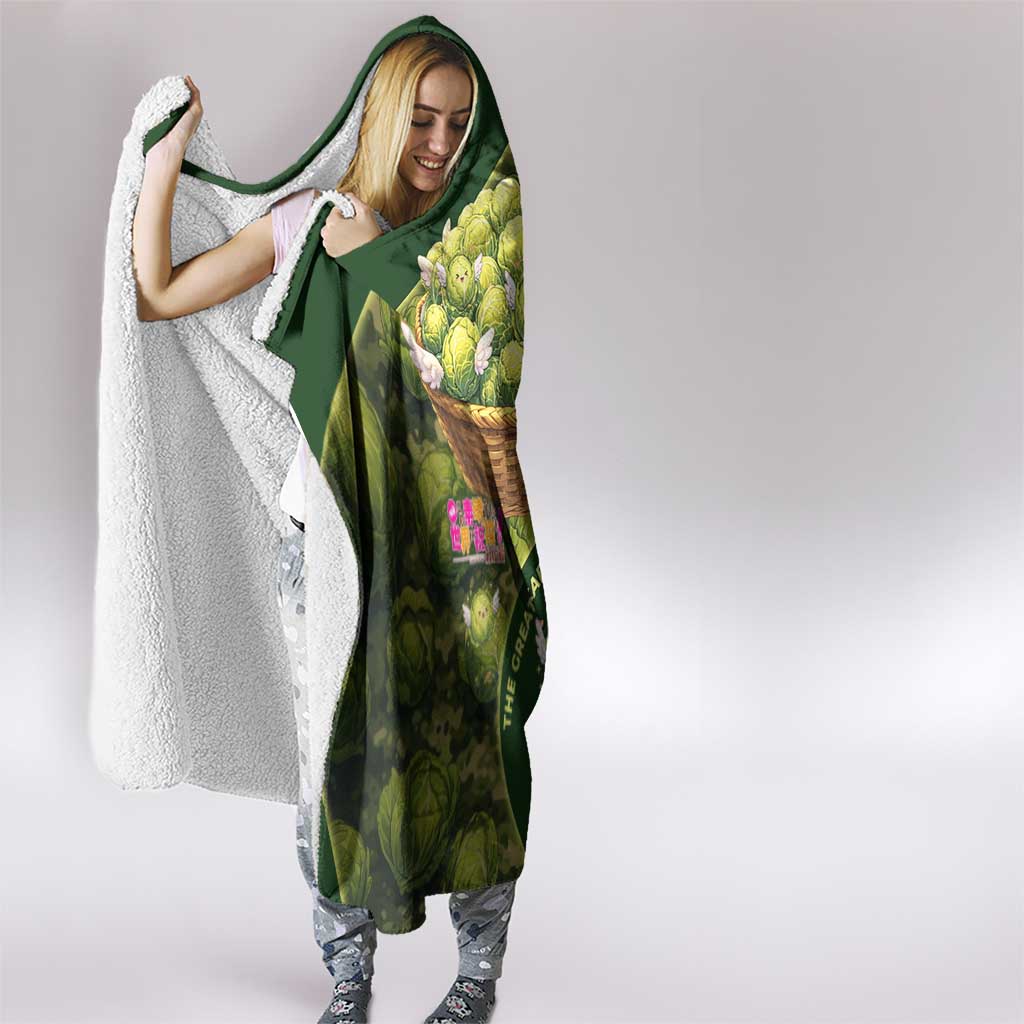 The Great Cabbage War Hooded Blanket Whimsical Fantasy Game Art Style