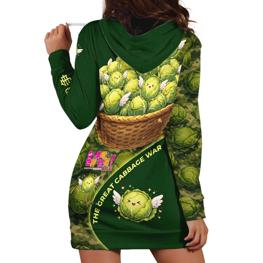 The Great Cabbage War Hoodie Dress Whimsical Fantasy Game Art Style