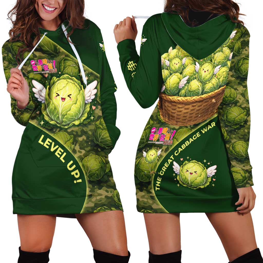 The Great Cabbage War Hoodie Dress Whimsical Fantasy Game Art Style