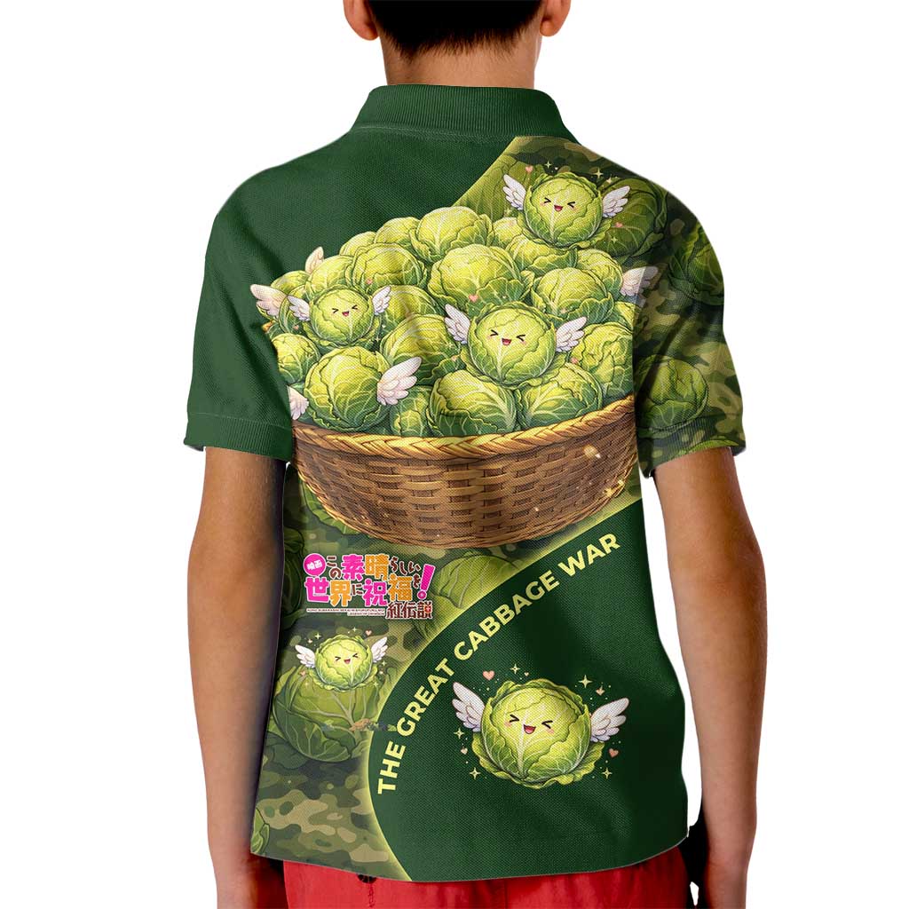 The Great Cabbage War Kid Polo Shirt Whimsical Fantasy Game Art Style