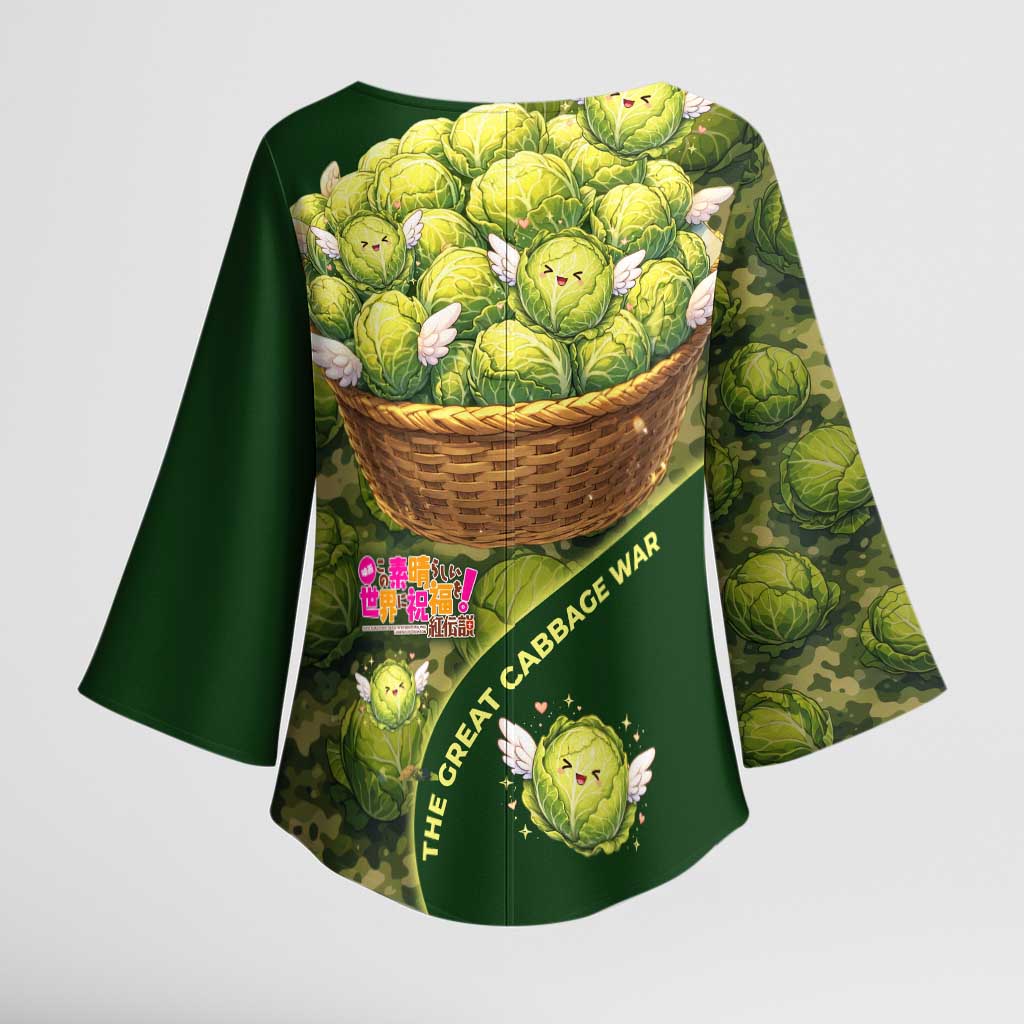 The Great Cabbage War Kimono Sleeve Blouse Whimsical Fantasy Game Art Style