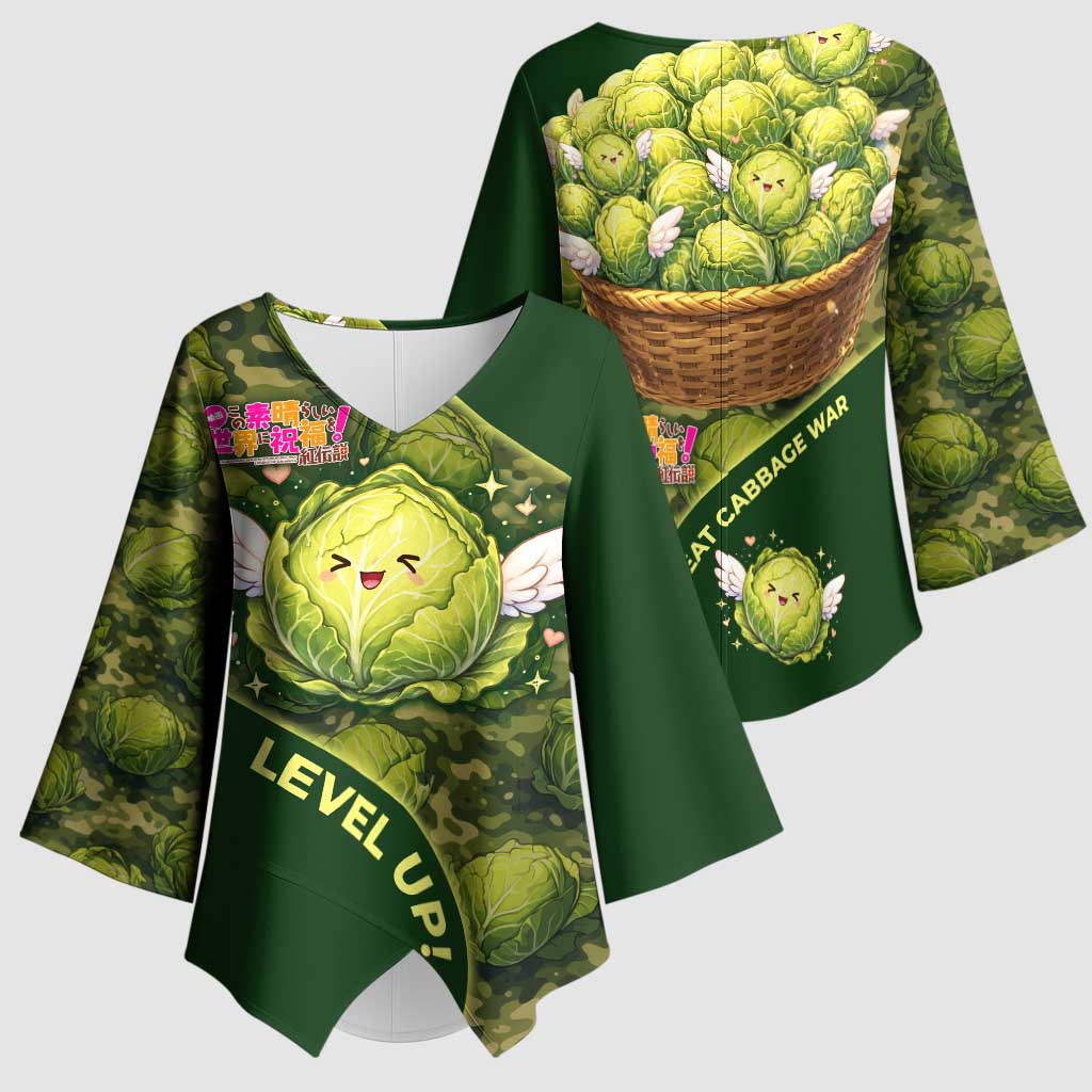 The Great Cabbage War Kimono Sleeve Blouse Whimsical Fantasy Game Art Style