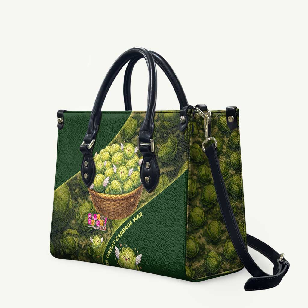 The Great Cabbage War Leather Bag Whimsical Fantasy Game Art Style
