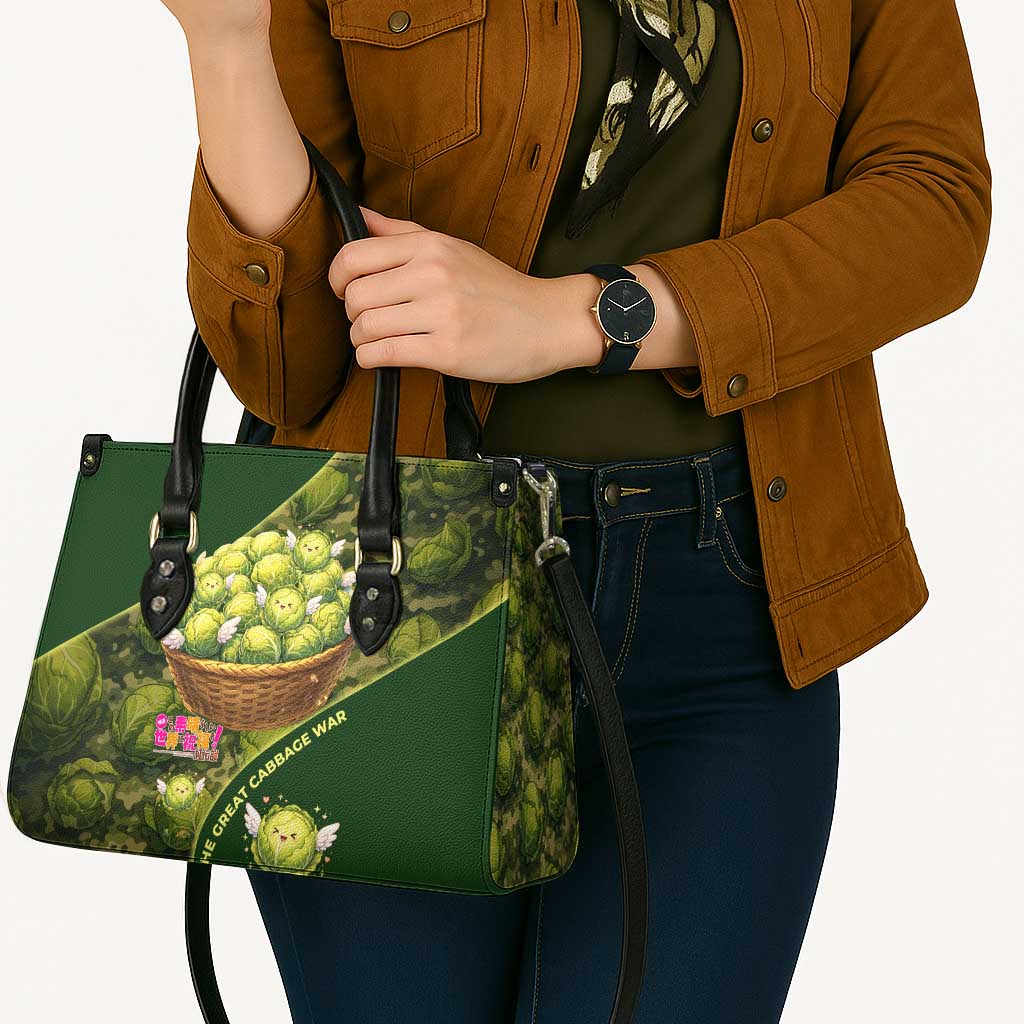The Great Cabbage War Leather Bag Whimsical Fantasy Game Art Style