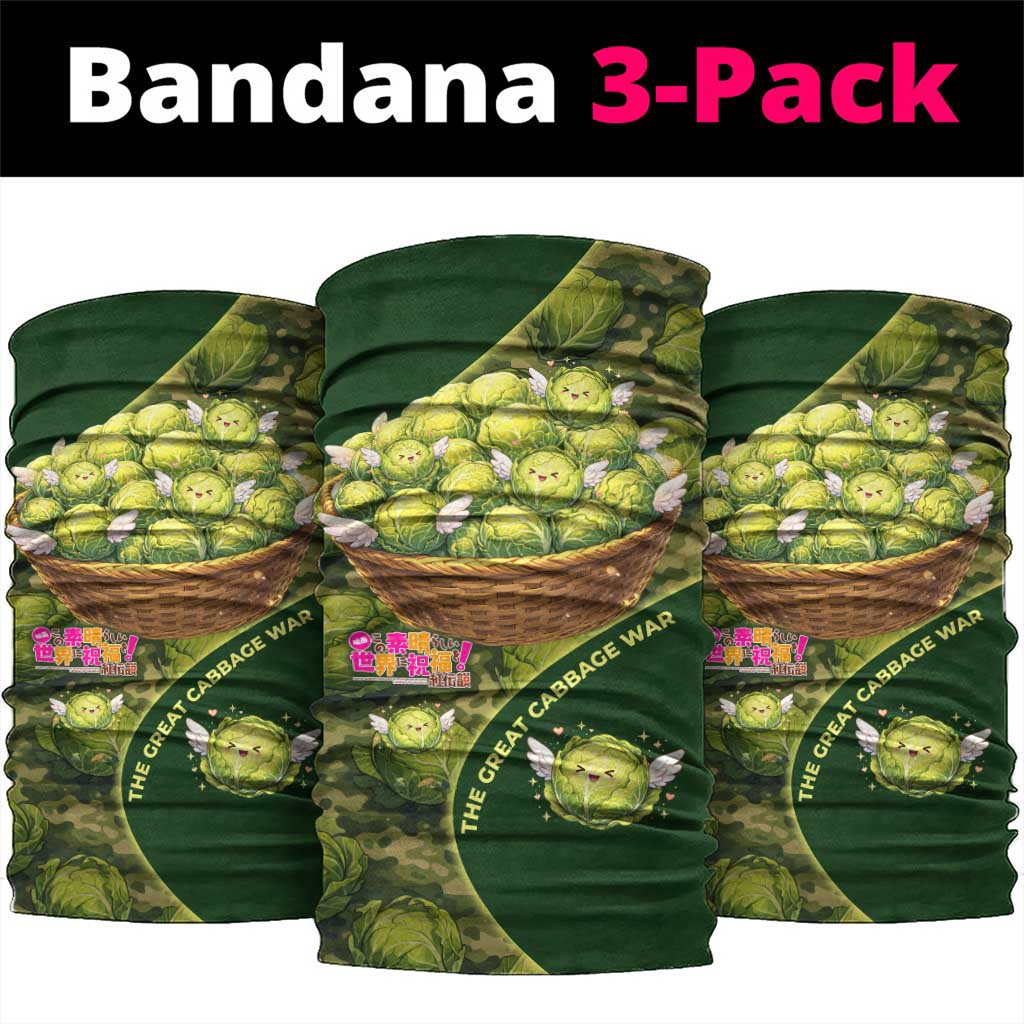 The Great Cabbage War Neck Gaiter Whimsical Fantasy Game Art Style