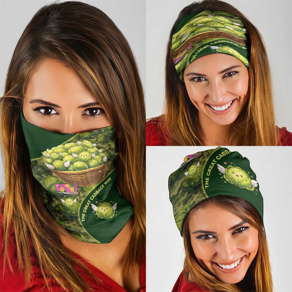 The Great Cabbage War Neck Gaiter Whimsical Fantasy Game Art Style