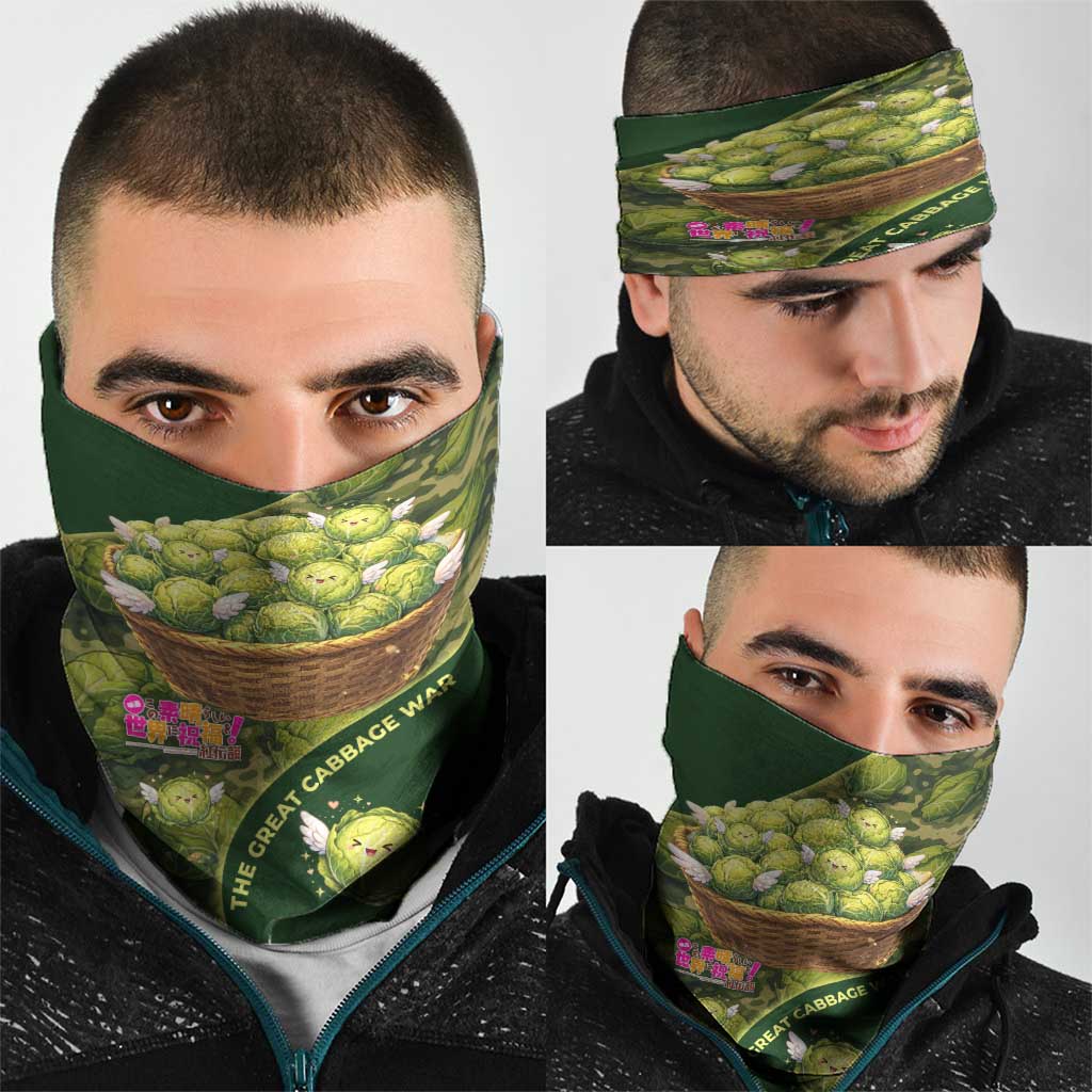 The Great Cabbage War Neck Gaiter Whimsical Fantasy Game Art Style