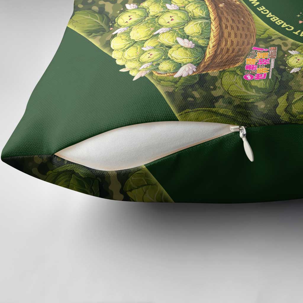 The Great Cabbage War Pillow Cover Whimsical Fantasy Game Art Style