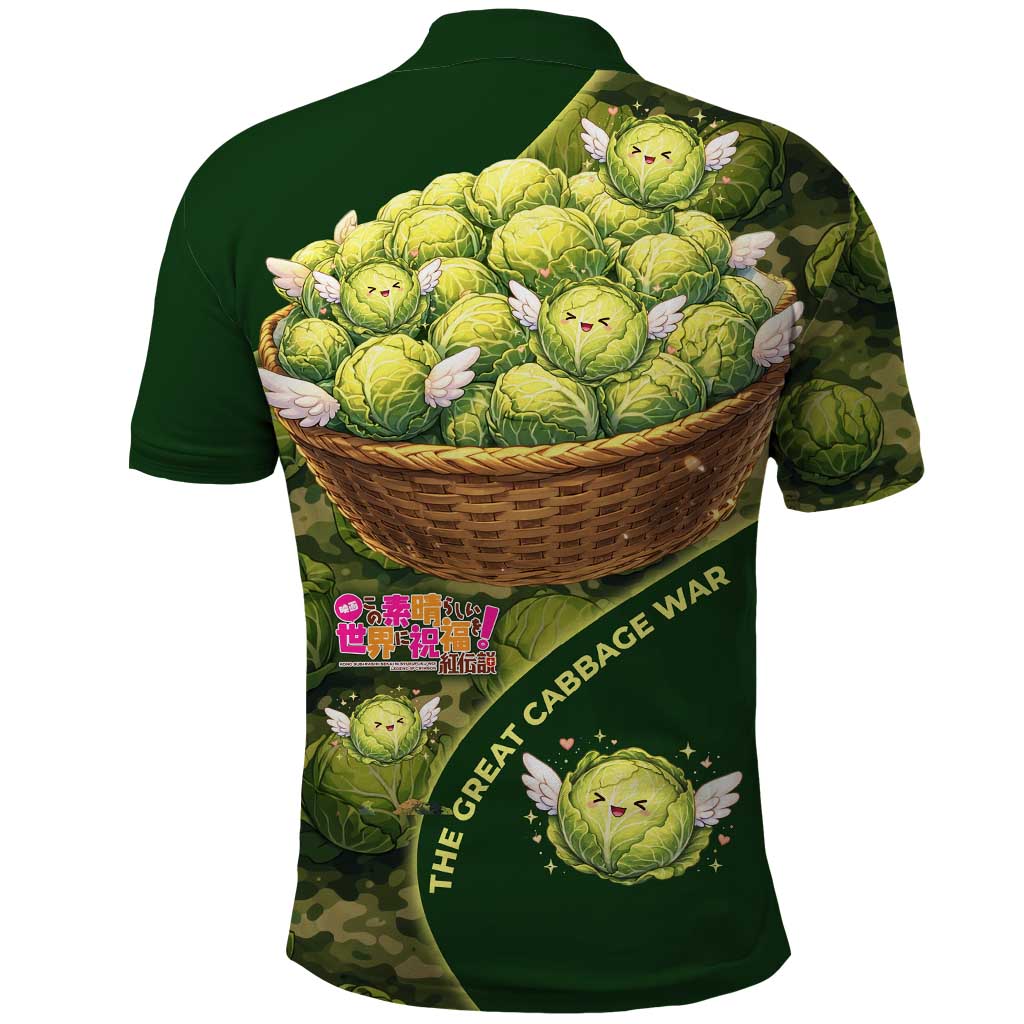 The Great Cabbage War Polo Shirt Whimsical Fantasy Game Art Style