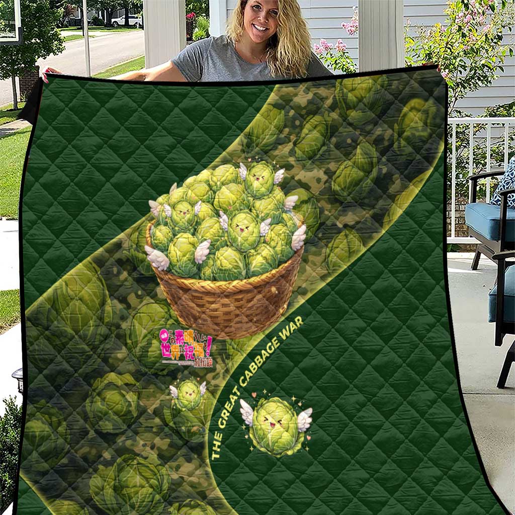 The Great Cabbage War Quilt Whimsical Fantasy Game Art Style