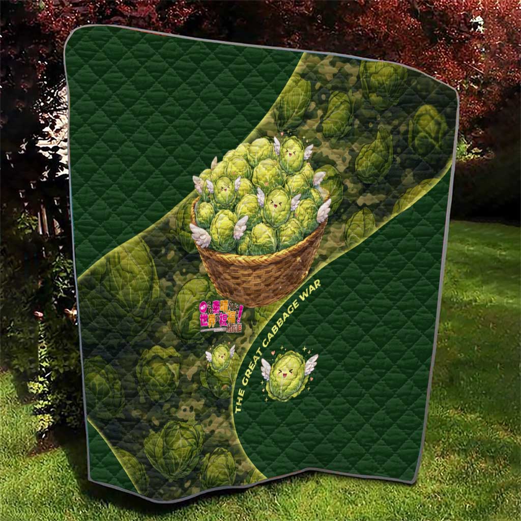 The Great Cabbage War Quilt Whimsical Fantasy Game Art Style