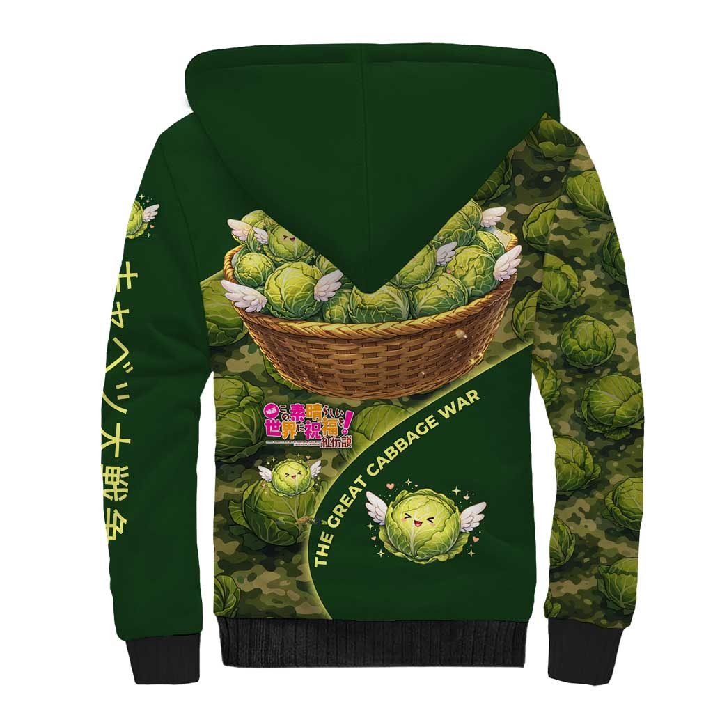 The Great Cabbage War Sherpa Hoodie Whimsical Fantasy Game Art Style