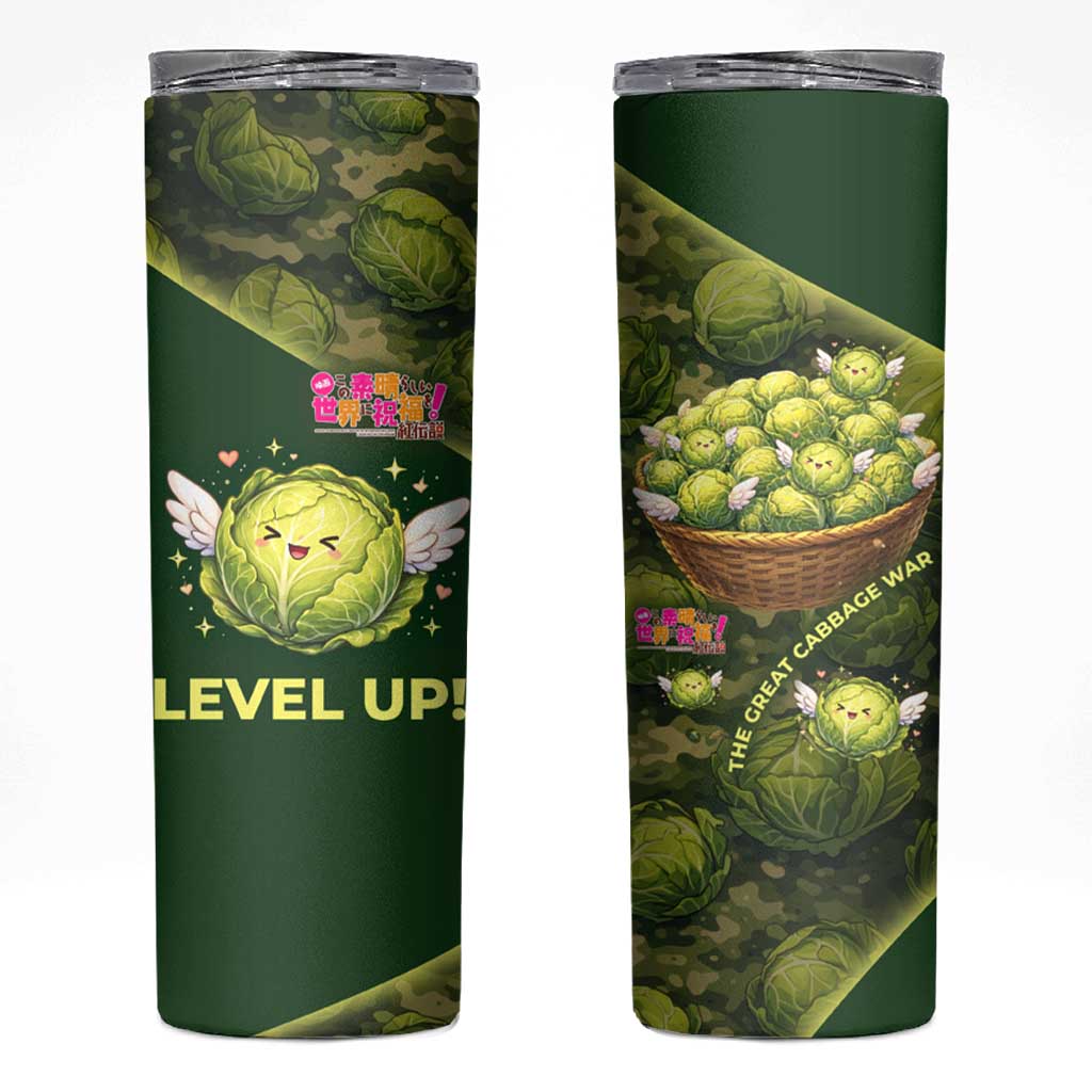 The Great Cabbage War Skinny Tumbler Whimsical Fantasy Game Art Style