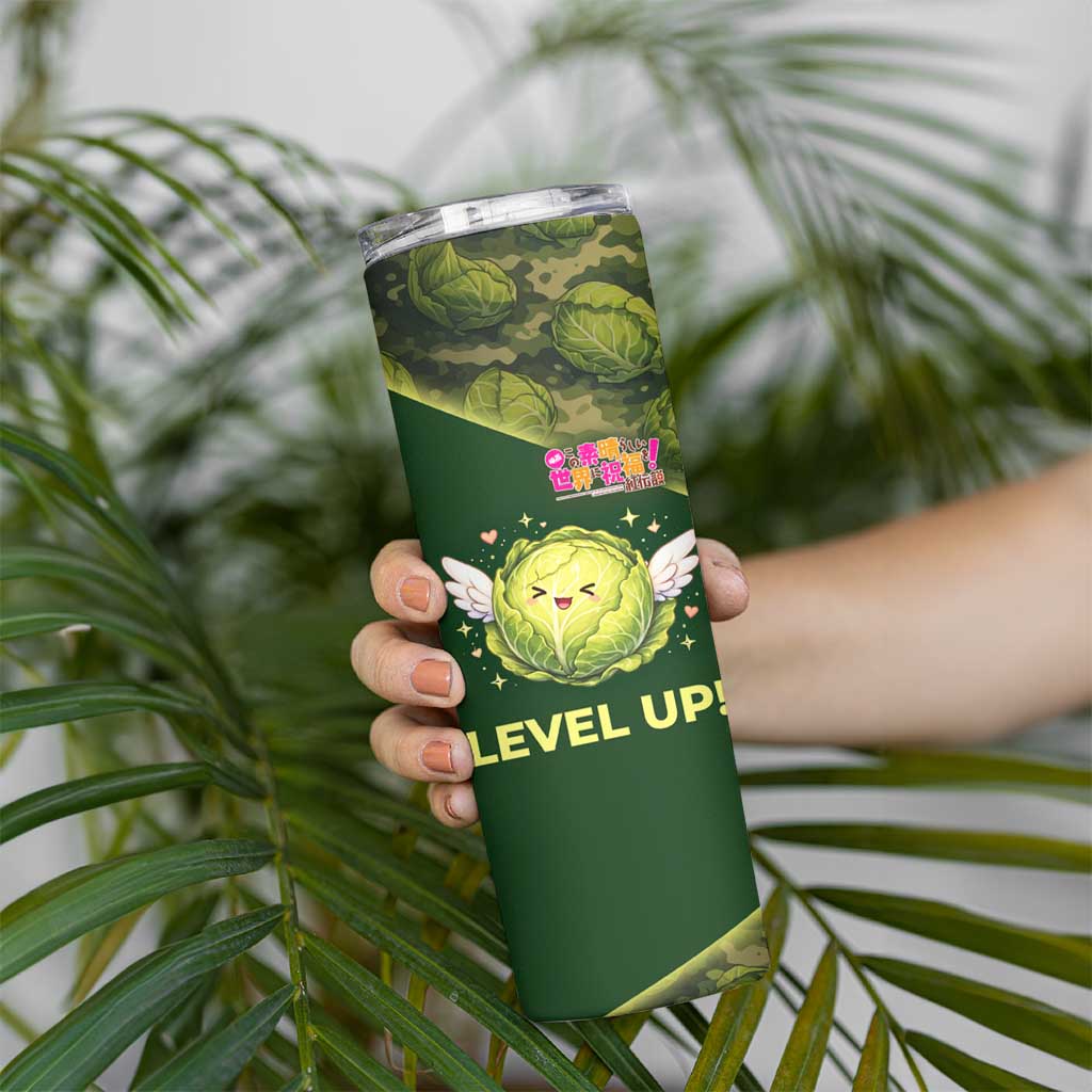 The Great Cabbage War Skinny Tumbler Whimsical Fantasy Game Art Style