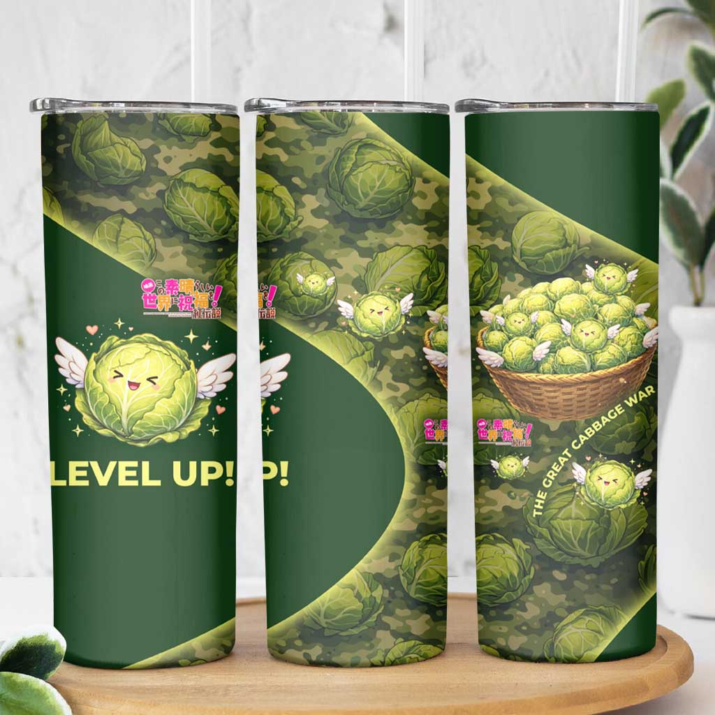 The Great Cabbage War Skinny Tumbler Whimsical Fantasy Game Art Style