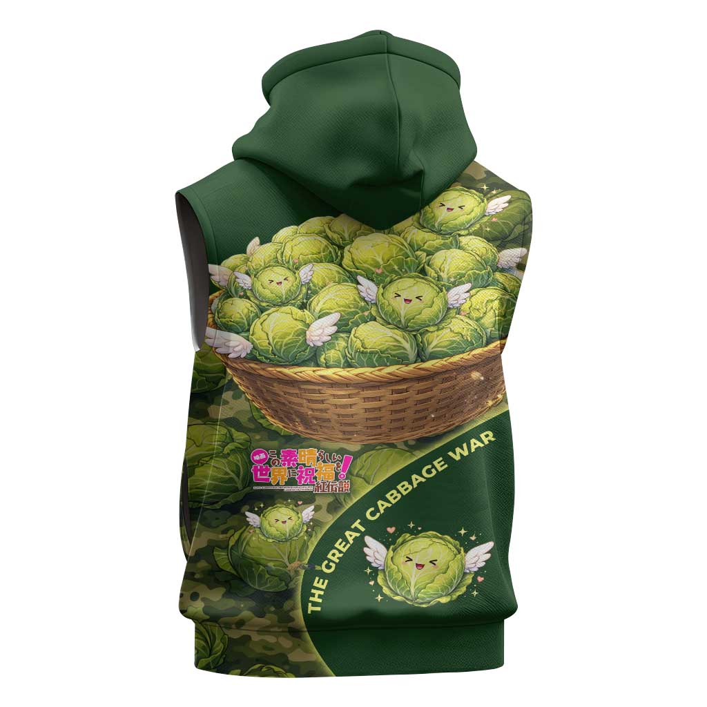 The Great Cabbage War Sleeveless Hoodie Whimsical Fantasy Game Art Style