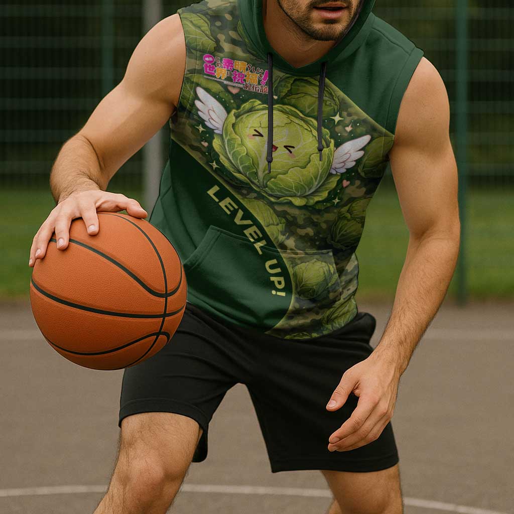 The Great Cabbage War Sleeveless Hoodie Whimsical Fantasy Game Art Style