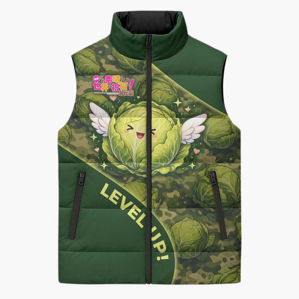 The Great Cabbage War Sleeveless Puffer Jacket Whimsical Fantasy Game Art Style