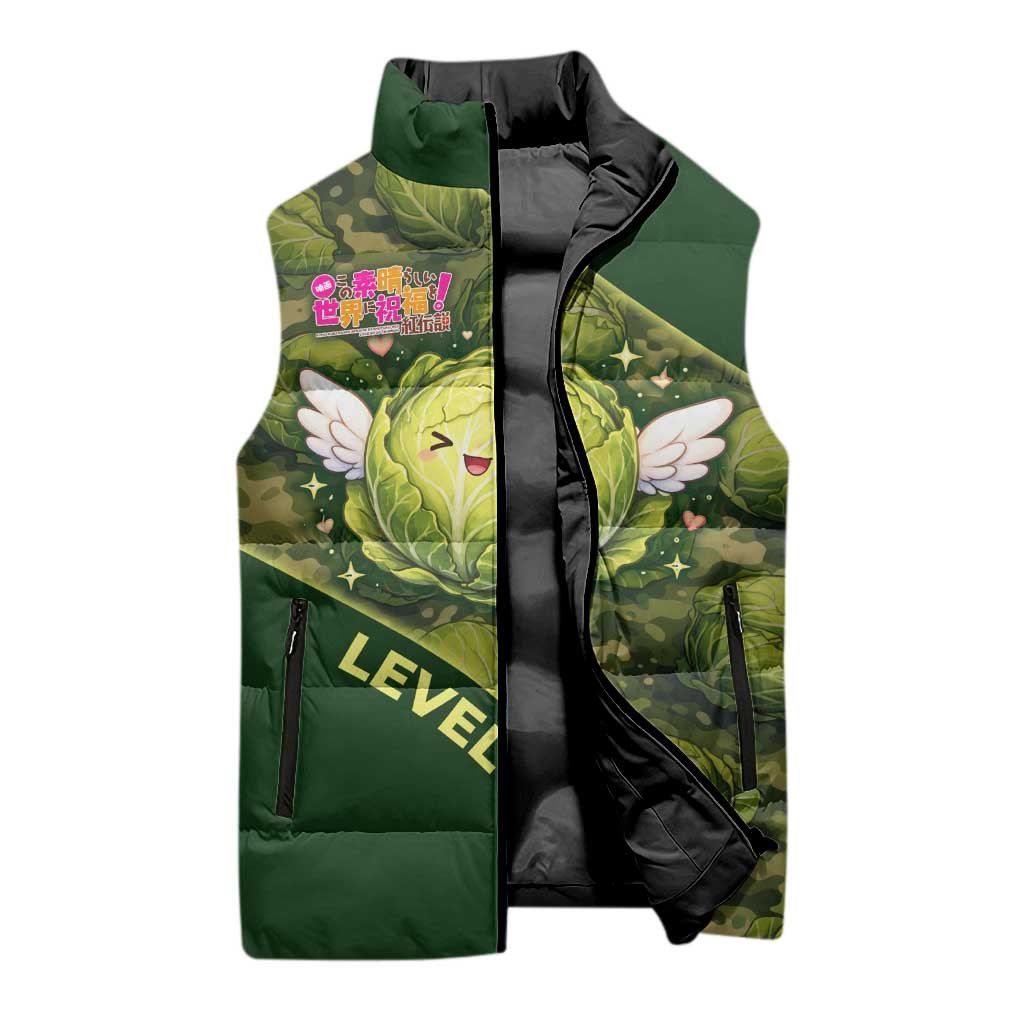 The Great Cabbage War Sleeveless Puffer Jacket Whimsical Fantasy Game Art Style