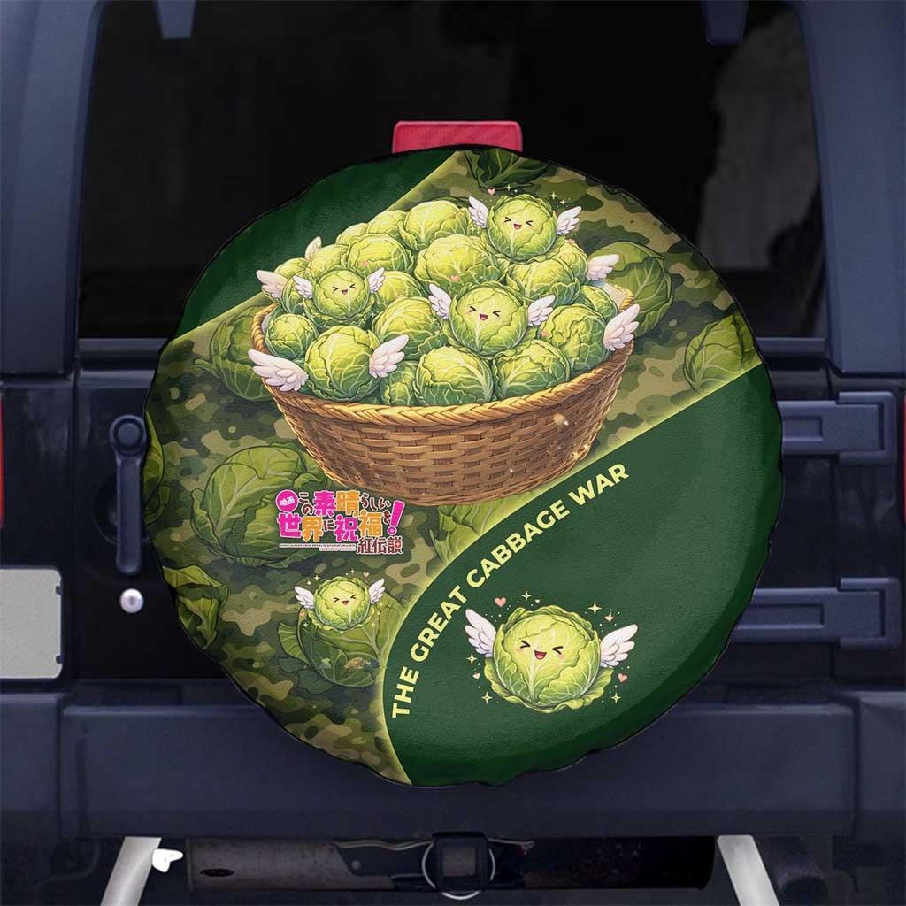 The Great Cabbage War Spare Tire Cover Whimsical Fantasy Game Art Style