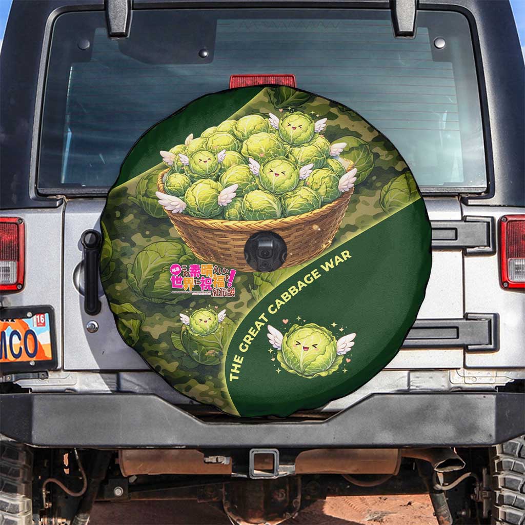 The Great Cabbage War Spare Tire Cover Whimsical Fantasy Game Art Style