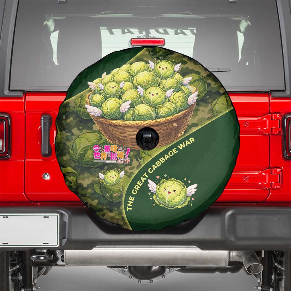 The Great Cabbage War Spare Tire Cover Whimsical Fantasy Game Art Style