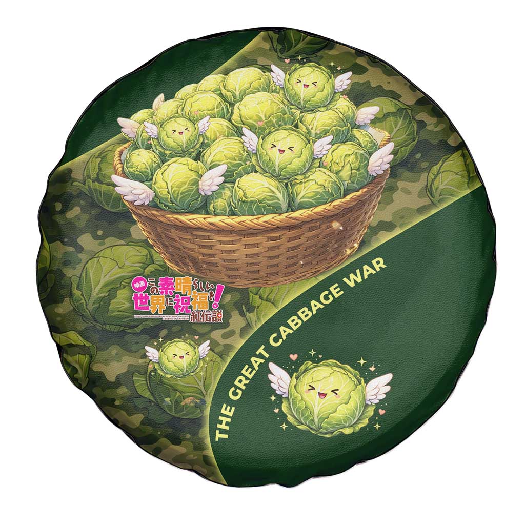 The Great Cabbage War Spare Tire Cover Whimsical Fantasy Game Art Style