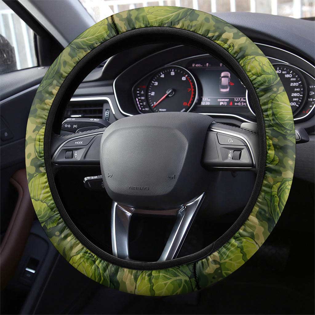 The Great Cabbage War Steering Wheel Cover Whimsical Fantasy Game Art Style