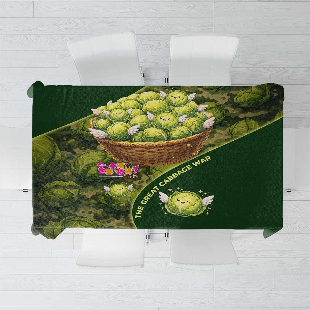 The Great Cabbage War Tablecloth Whimsical Fantasy Game Art Style