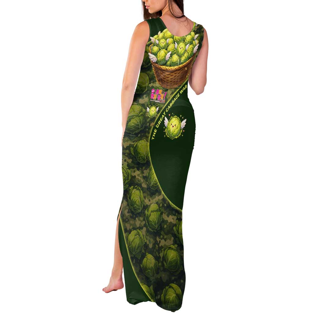 The Great Cabbage War Tank Maxi Dress Whimsical Fantasy Game Art Style