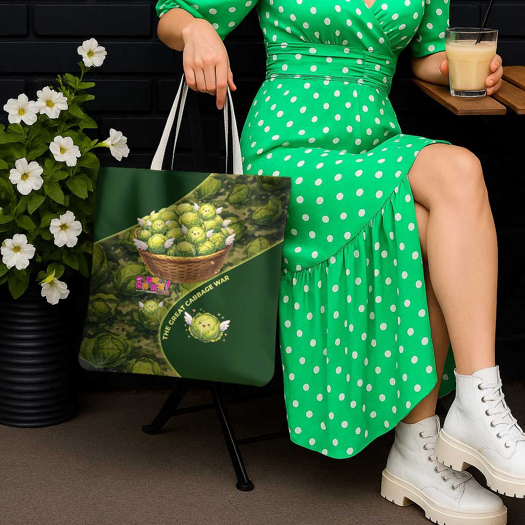 The Great Cabbage War Tote Bag Whimsical Fantasy Game Art Style