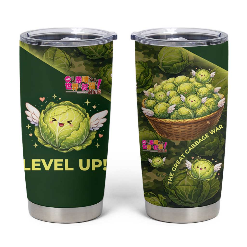 The Great Cabbage War Tumbler Cup Whimsical Fantasy Game Art Style