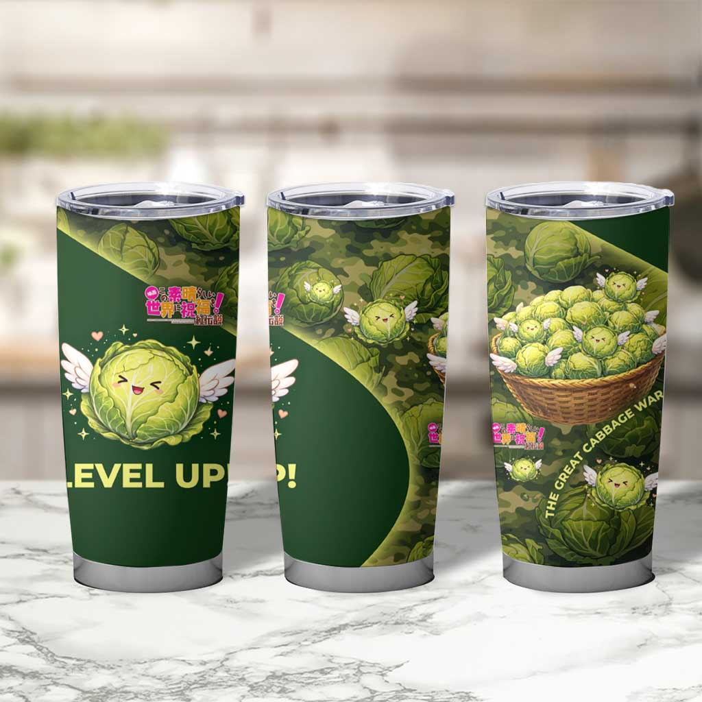 The Great Cabbage War Tumbler Cup Whimsical Fantasy Game Art Style