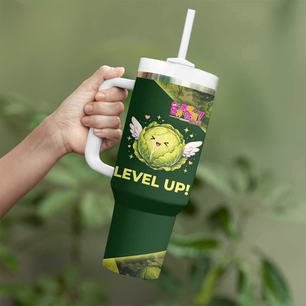 The Great Cabbage War Tumbler With Handle Whimsical Fantasy Game Art Style
