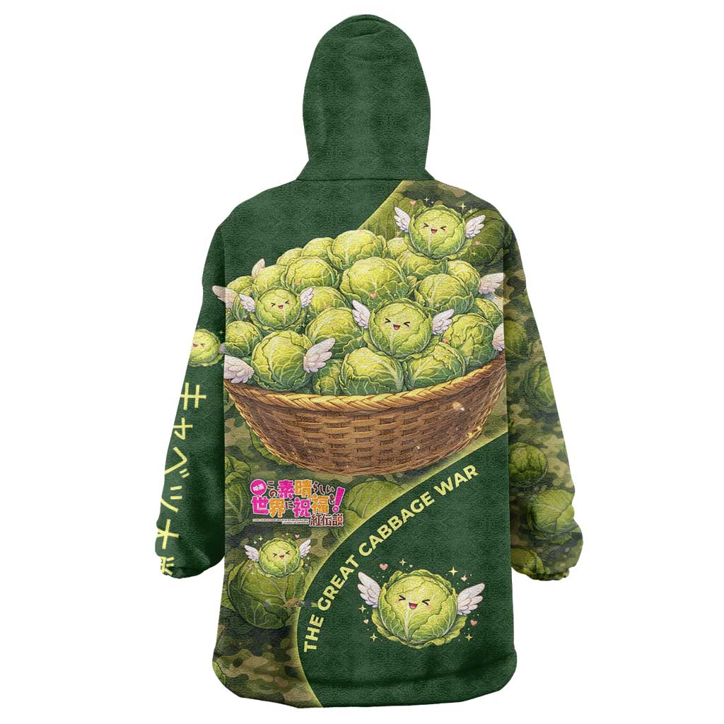 The Great Cabbage War Wearable Blanket Hoodie Whimsical Fantasy Game Art Style