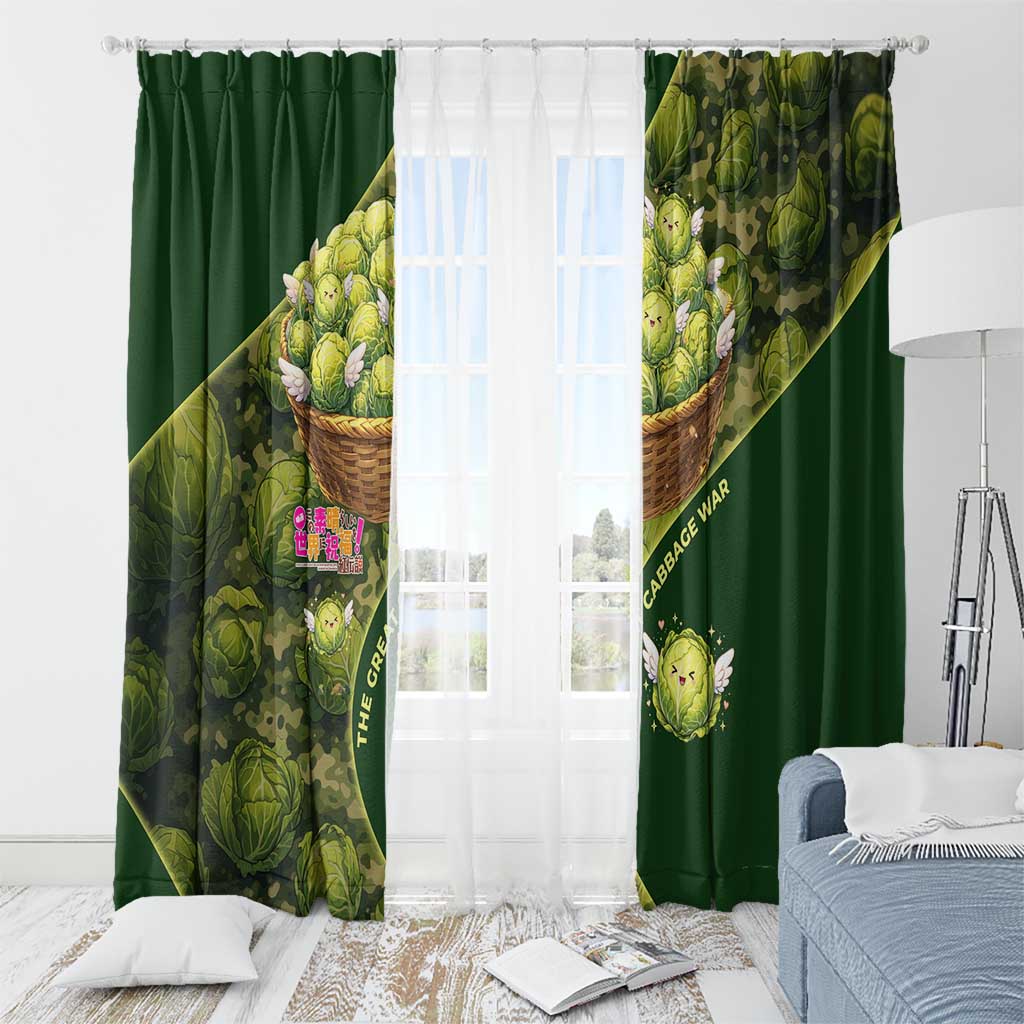 The Great Cabbage War Window Curtain Whimsical Fantasy Game Art Style