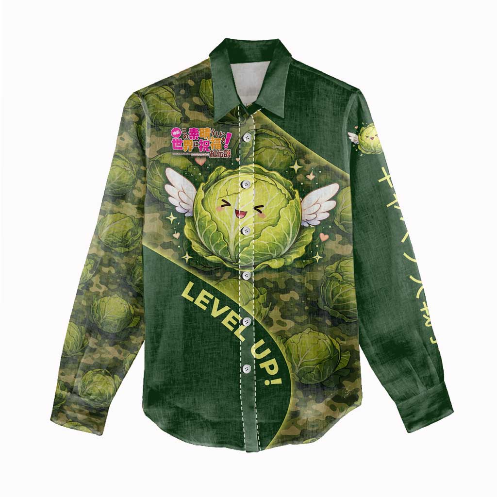 The Great Cabbage War Women Casual Shirt Whimsical Fantasy Game Art Style