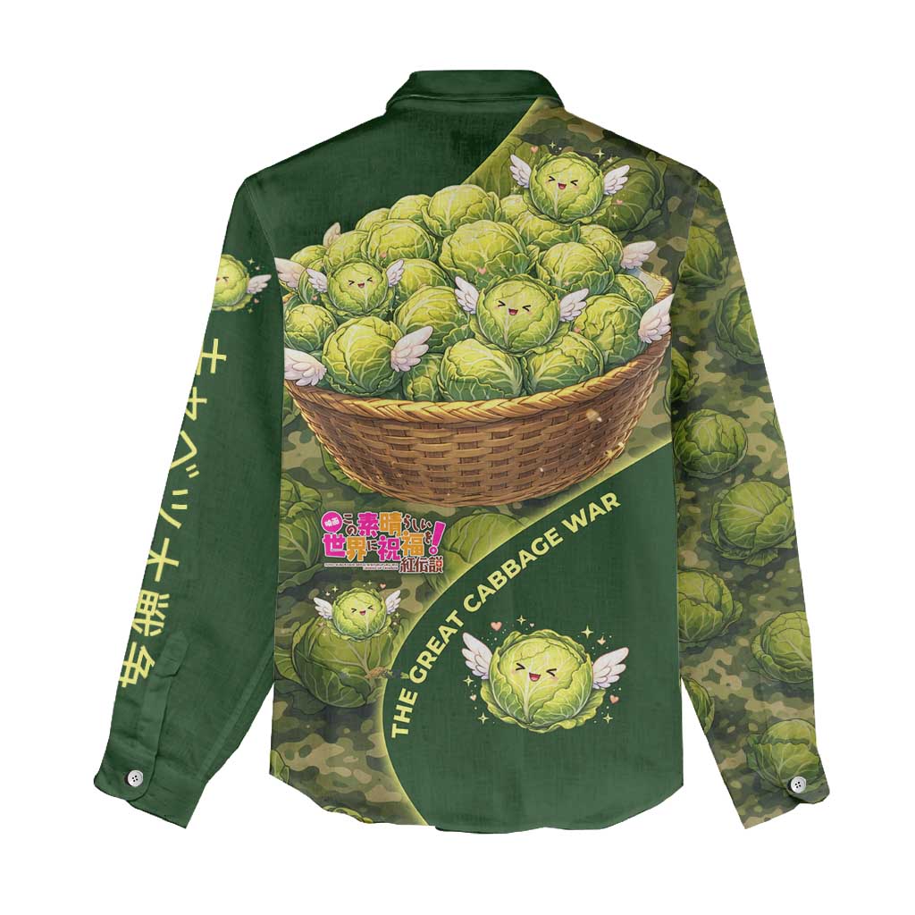 The Great Cabbage War Women Casual Shirt Whimsical Fantasy Game Art Style