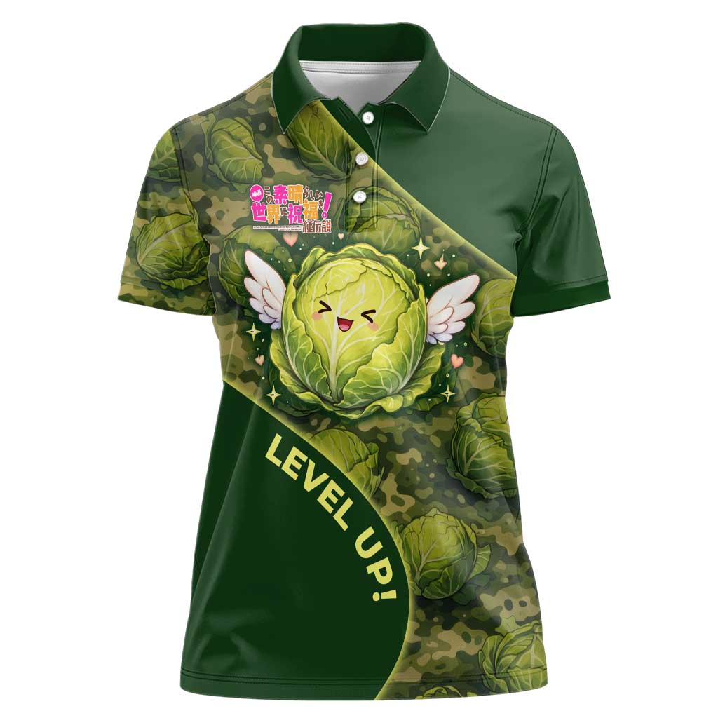The Great Cabbage War Women Polo Shirt Whimsical Fantasy Game Art Style