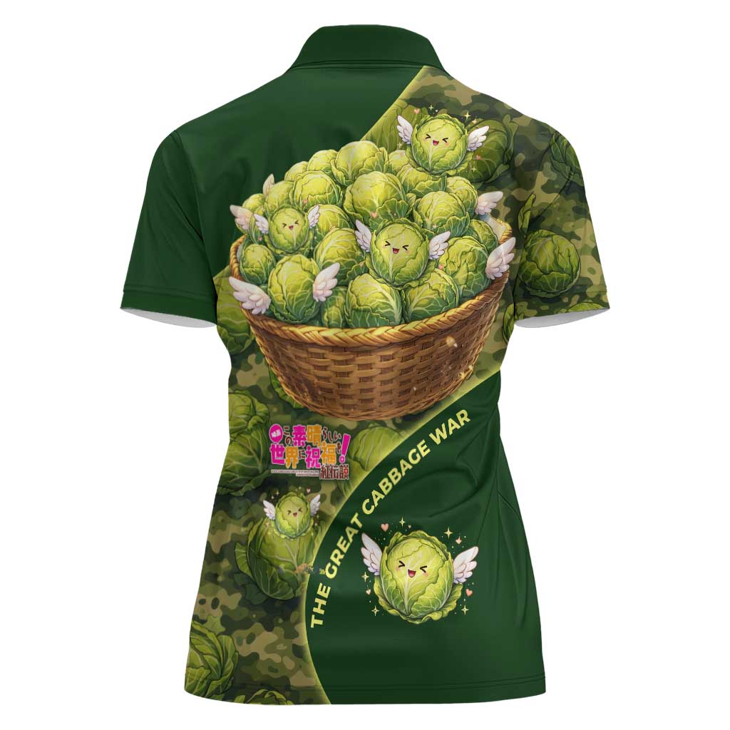 The Great Cabbage War Women Polo Shirt Whimsical Fantasy Game Art Style