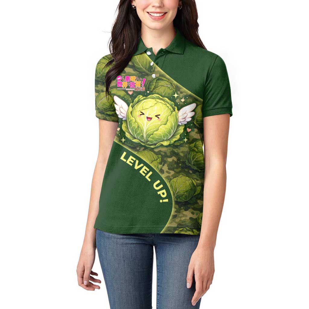 The Great Cabbage War Women Polo Shirt Whimsical Fantasy Game Art Style