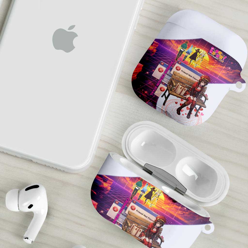 Friend Not Found Konosuba Tribute AirPods Case Vaporwave Digital Nostalgia Style